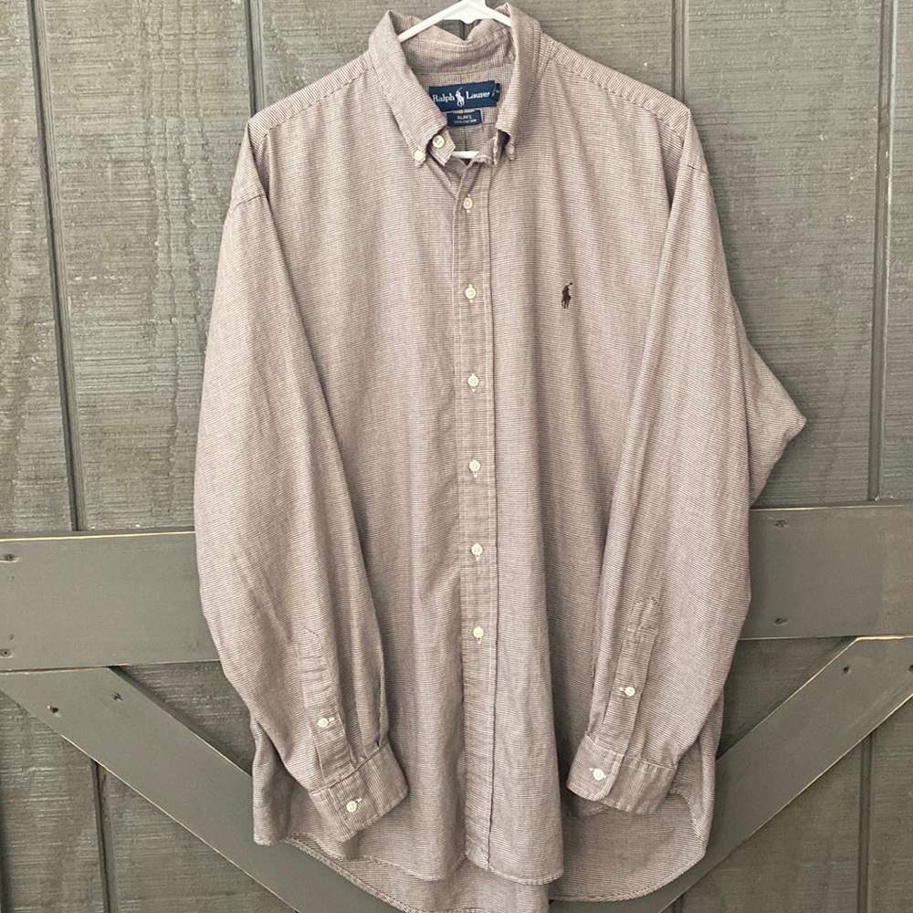 Mens size Lg Ralph Lauren “Blake” button up. 100% cotton